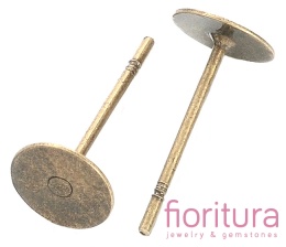 SZTYFTY Z PŁASKĄ BLASZKĄ 6MM KOLOR STARE ZŁOTO