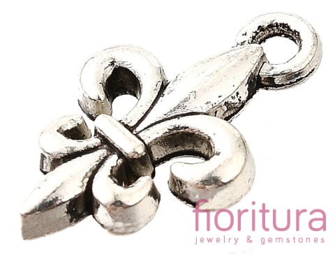 ZAWIESZKA LILIJKA 16x10x2,5MM KOLOR STARE SREBRO