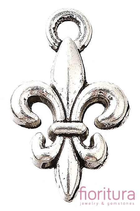 ZAWIESZKA LILIJKA 16x10x2,5MM KOLOR STARE SREBRO