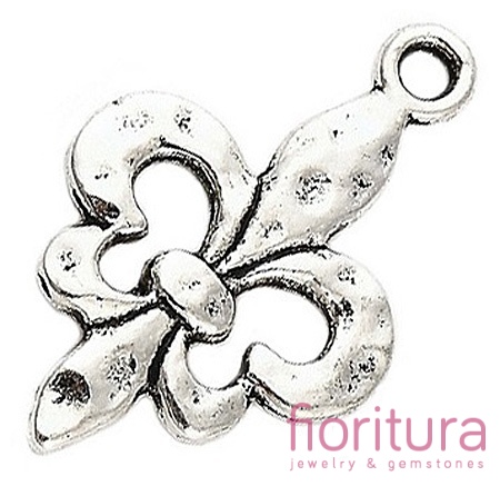ZAWIESZKA LILIJKA 26x17x3MM KOLOR STARE SREBRO