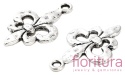 ZAWIESZKA LILIJKA 26x17x3MM KOLOR STARE SREBRO