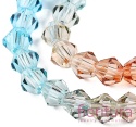 KORALIKI SZKLANE FASETOWANE BICON 4,5x4MM KOLOR MIESZANY CIENIOWANY