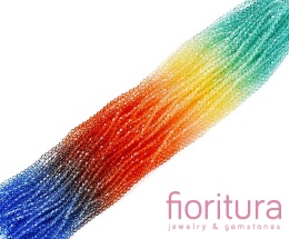 KORALIKI KRYSZTAŁOWE FASETOWANE BICON 4,5x4MM KOLOR MIESZANY CIENIOWANY