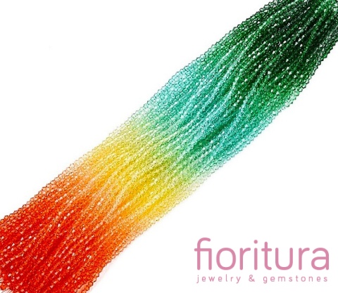 KORALIKI SZKLANE FASETOWANE BICON 4,5x4MM KOLOR MIESZANY CIENIOWANY