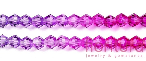 KORALIKI SZKLANE FASETOWANE BICON 4,5x4MM KOLOR MIESZANY CIENIOWANY