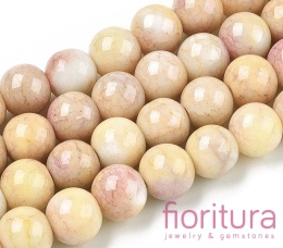 KORALIKI SZKLANE CRACLE IMITACJA KAMIENI PÓŁSZLACHETNYCH KULA 10MM KOLOR LIGHT KHAKI