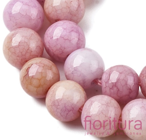 KORALIKI SZKLANE  IMITACJA KAMIENI PÓŁSZLACHETNYCH KULA OK.8-8,5MM KOLOR VIOLET