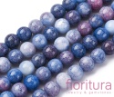 KORALIKI SZKLANE  IMITACJA KAMIENI PÓŁSZLACHETNYCH KULA OK.8-8,5MM KOLOR PRUSSIAN BLUE