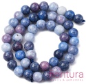 KORALIKI SZKLANE  IMITACJA KAMIENI PÓŁSZLACHETNYCH KULA OK.8-8,5MM KOLOR PRUSSIAN BLUE