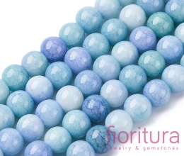 KORALIKI SZKLANE  IMITACJA KAMIENI PÓŁSZLACHETNYCH KULA OK.8-8,5MM KOLOR LIGHT SKY BLUE