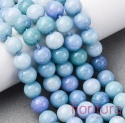 KORALIKI SZKLANE  IMITACJA KAMIENI PÓŁSZLACHETNYCH KULA OK.8-8,5MM KOLOR LIGHT SKY BLUE
