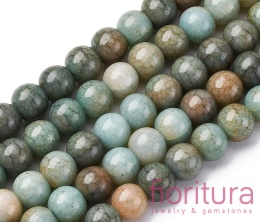 KORALIKI SZKLANE  IMITACJA KAMIENI PÓŁSZLACHETNYCH KULA OK.8-8,5MM KOLOR DARK SLATE GRAY