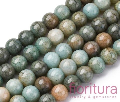 KORALIKI SZKLANE  IMITACJA KAMIENI PÓŁSZLACHETNYCH KULA OK.8-8,5MM KOLOR DARK SLATE GRAY