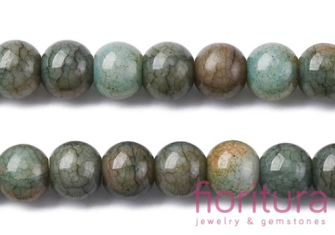 KORALIKI SZKLANE  IMITACJA KAMIENI PÓŁSZLACHETNYCH KULA OK.8-8,5MM KOLOR DARK SLATE GRAY