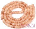 KORALIKI SZKLANE CRACLE IMITACJA KAMIENIA SŁONECZNEGO OPONKA 8-8,5x4,5-5MM KOLOR PEACH PUFF CIENIOWANY 