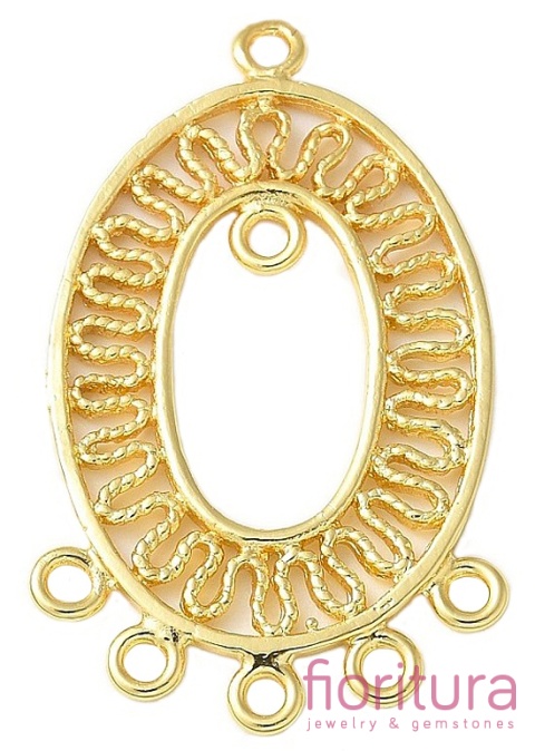 PODSTAWA KOLCZYKA 33x20x1,5MM KOLOR ZŁOTY