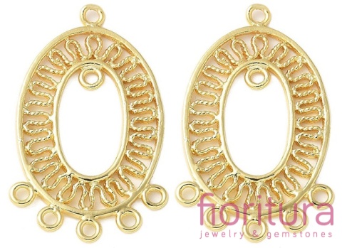 PODSTAWA KOLCZYKA 33x20x1,5MM KOLOR ZŁOTY