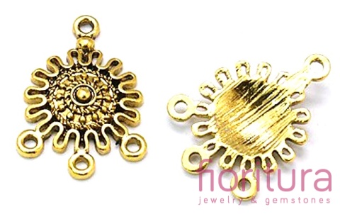 PODSTAWA KOLCZYKA 27x18x3,5MM KOLOR ANTYCZNY ZŁOTY