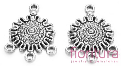 PODSTAWA KOLCZYKA 27x18x3,5MM KOLOR STARE SREBRO