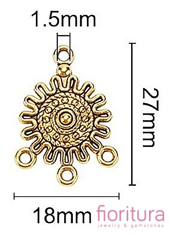 PODSTAWA KOLCZYKA 27x18x3,5MM KOLOR STARE SREBRO