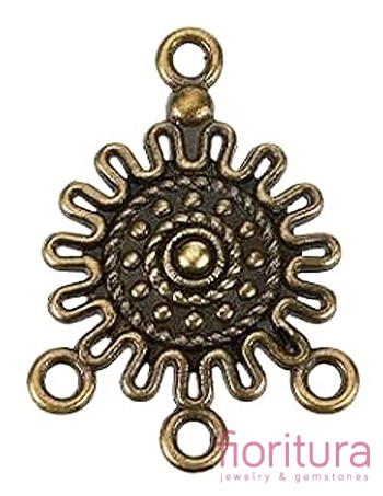 PODSTAWA KOLCZYKA 27x18x3,5MM KOLOR STARE ZŁOTO