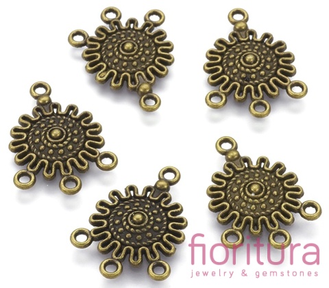 PODSTAWA KOLCZYKA 27x18x3,5MM KOLOR STARE ZŁOTO