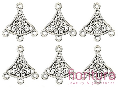 PODSTAWA KOLCZYKA ŁĄCZNIK, ROZDZIELACZ 20x18,5x1,5MM KOLOR STARE SREBRO