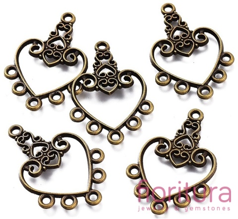 PODSTAWA KOLCZYKA SEWRCE 30x21x2MM KOLOR STARE SREBRO