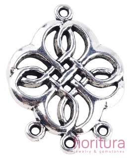 PODSTAWA KOLCZYKA JÓZEFINA 24x18x2,5MM KOLOR STARE SREBRO