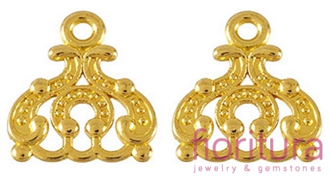 ROZDZIELACZ NA TRZY 14,5x13x2,5MM KOLOR ANTYCZNY ZŁOTY