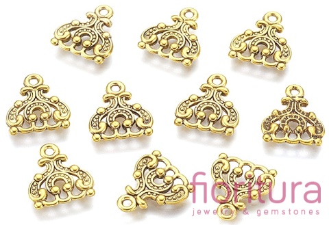 ROZDZIELACZ NA TRZY 14,5x13x2,5MM KOLOR ANTYCZNY ZŁOTY