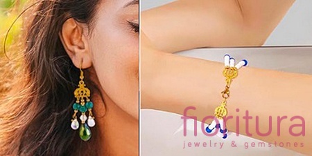 ROZDZIELACZ NA TRZY 14,5x13x2,5MM KOLOR ANTYCZNY ZŁOTY