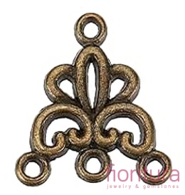 PODSTAWA KOLCZYKA, ROZDZIELACZ 19x16x2MM KOLOR STARE ZŁOTO