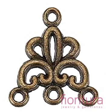 PODSTAWA KOLCZYKA, ROZDZIELACZ 19x16x2MM KOLOR STARE ZŁOTO