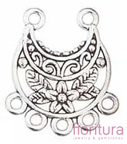 PODSTAWA KOLCZYKA, ROZDZIELACZ 23x20x2,5MM KOLOR STARE SREBRO