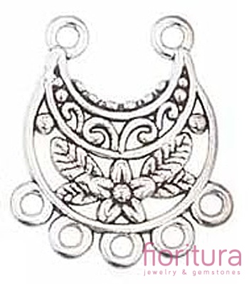 PODSTAWA KOLCZYKA, ROZDZIELACZ 23x20x2,5MM KOLOR STARE SREBRO