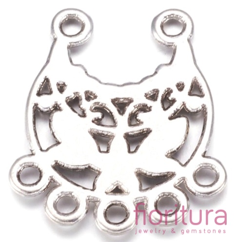 PODSTAWA KOLCZYKA, ROZDZIELACZ 23x20x2,5MM KOLOR STARE SREBRO