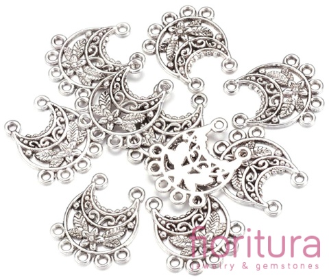 PODSTAWA KOLCZYKA, ROZDZIELACZ 23x20x2,5MM KOLOR STARE SREBRO