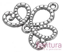 PODSTAWA KOLCZYKA, ŁĄCZNIK, ROZDZIELACZ 21x21x1,5MM KOLOR CZARNY