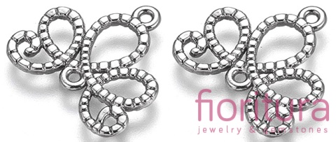 PODSTAWA KOLCZYKA, ŁĄCZNIK, ROZDZIELACZ 21x21x1,5MM KOLOR CZARNY