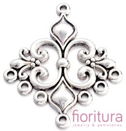 PODSTAWA KOLCZYKA, ROZDZIELACZ 34x29x2MM KOLOR STARE SREBRO