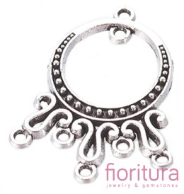 PODSTAWA KOLCZYKA, ROZDZIELACZ 34,5x26x1,5MM KOLOR STARE SREBRO