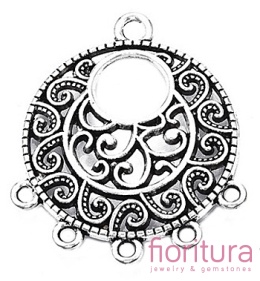 PODSTAWA KOLCZYKA 35x30x3,5MM KOLOR STARE SREBRO