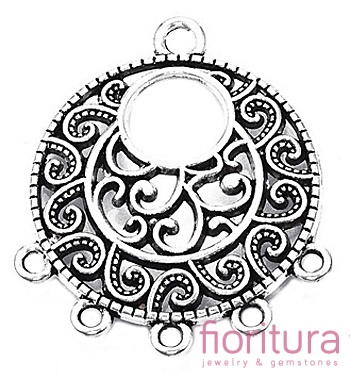 PODSTAWA KOLCZYKA 35x30x3,5MM KOLOR STARE SREBRO