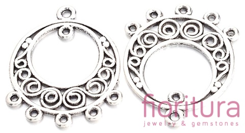 PODSTAWA KOLCZYKA WIRY 24x20x1MM KOLOR STARE SREBRO