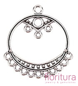 PODSTAWA KOLCZYKA 36,5x33,5x2MM KOLOR STARE SREBRO