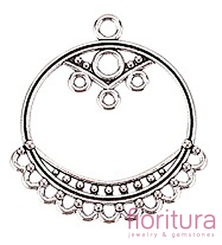 PODSTAWA KOLCZYKA 36,5x33,5x2MM KOLOR STARE SREBRO