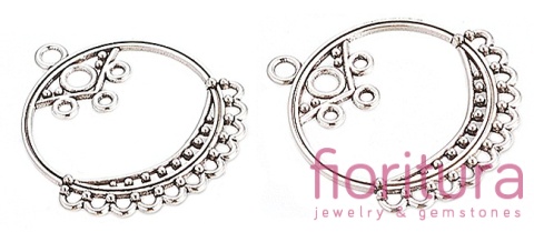 PODSTAWA KOLCZYKA 36,5x33,5x2MM KOLOR STARE SREBRO