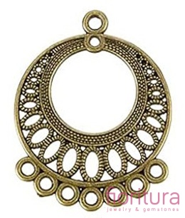 PODSTAWA KOLCZYKA 37,5x29x1MM KOLOR STARE ZŁOTO