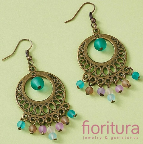 PODSTAWA KOLCZYKA 37,5x29x1MM KOLOR STARE ZŁOTO